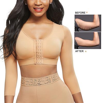 China Hot Selling Ladies Long Sleeves Lingerie Women Shaper Sleeve Breathable Hot Body Long Jumpsuit Slimming Arm Shaper for sale