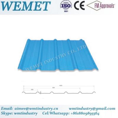 China Corrugated steel sheet for steel structure building facade WMT-25-205-820 for sale