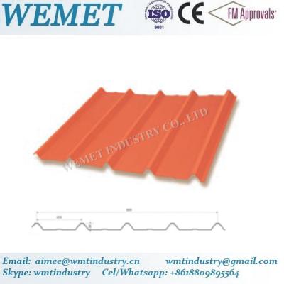 China Corrugated steel sheet for steel structure building facade WMT-28-205-820 for sale