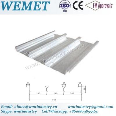 China Steel floor deck for steel structure building WMT 66-240-720 for sale