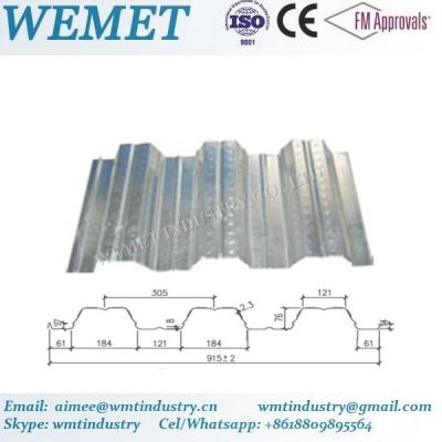 China Steel floor deck for steel structure building WMT 76-305-915 for sale