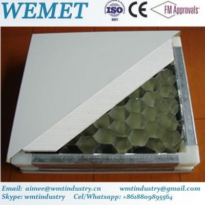 China Aluminum honeycomb manual panel for clean room anti-fire A class for sale