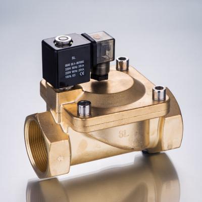 China Europe Brass Type - 2 / 2 Way PU Series 2 Inch Air Water Solenoid Valve for sale