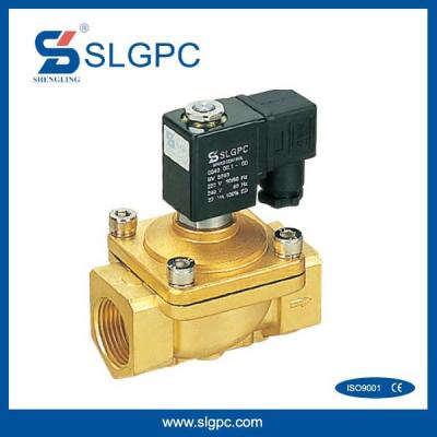 China 1 Inch 220V Float Valve Water Level Control Brass Electric Solenoid SLGPC-PU220-08A for sale