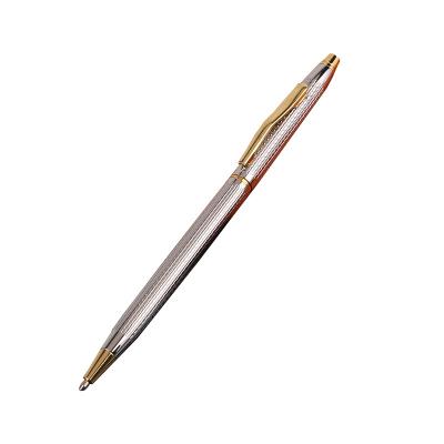 China Fluent Writing Factory Custom Fancy Pen Gift Metal Mini Ballpoint Pen Stainless Steel Pen with Refill for sale