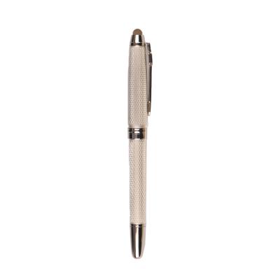 China Fluently Writing Pen Supplier Professional 2 in 1 Capacitive Stylus Soft Touch Multi Function Metal Roller Pen for sale