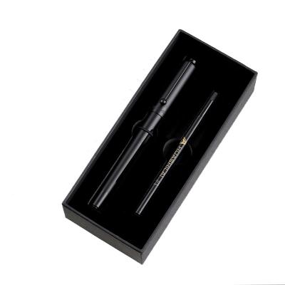 China Fluently Writing Most Popular Trade Gifts Promotional Customized Metal Roller Pen Set With Cardboard Gift Box for sale