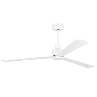 China Reverse Function Modern Nordic Style Retro 1200 Mm Indoor Plastic Wood White Color 52 Inch Blade Flawless Quite Thin European Types Ceiling Fan for sale