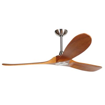 China Reverse Function Custom Logo Light Decorative Walnut Natural Balsa Wood Dining Room Look 60inch Philippines Thailand Decorative Ceiling Fan for sale