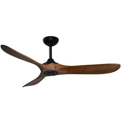 China BL Blades Dc Fans Intelligent Energy Saving Walnut Solid Wood Home Appliances Dark Wood Electric Ceiling Fans Best Three Functions Walnut For Home for sale