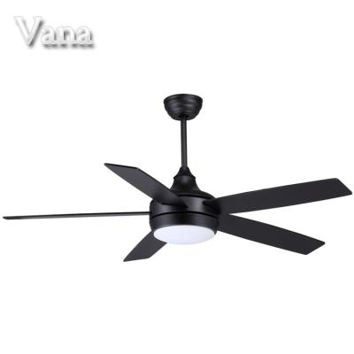 China Bedroom Rotating Wall Controller Mounted LED Remote Ceiling Fan Color Cheap Light American Standard Ceiling Fan With Light 52Inch for sale