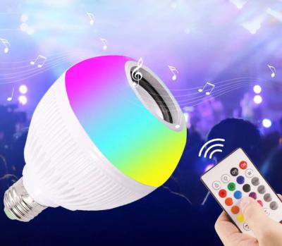 China Intelligent Led Color Changing Light Bulb , App Control Bluetooth Speaker Light Fixture for sale