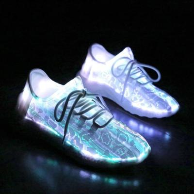 China Rechargeable Fiber Optic LED Shoes For Adults Noval Material Wear - Resistant for sale