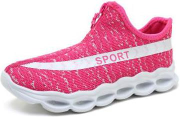 China Adult Casual Womens Light Up Shoes Non - Slip , Pink Red Rechargeable LED Shoes for sale