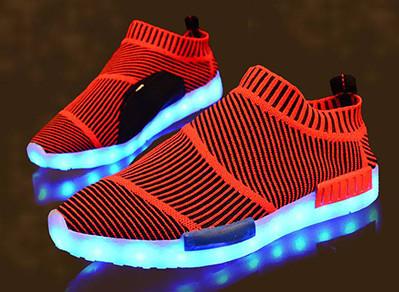 China Remote Control Light Up Sole Shoes , Endurable Led Sneakers With Light Up Soles for sale