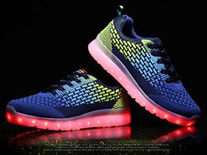 China Christmas Gift LED Light Up Sneakers Custom Smart Colorful Led Dance Shoes for sale