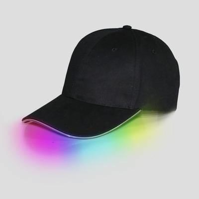 China Cotton Custom Led Light Up Baseball Cap  , Breathable Flashing Led Baseball Cap for sale