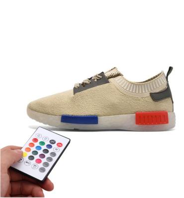 China IR Remote Control Led Light Up Sneakers , Celebrations Mens Light Up Shoes for sale