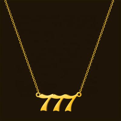 China Fashionable Birth Year Number Custom Angle 0-9 Number 18k Gold Choker Sterling Silver Brass Necklaces OEM Necklaces For Women for sale