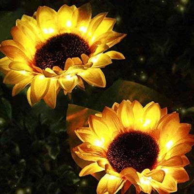 China Sunflower Garden Solar Landscape Light Solar Lawn Garden Light Sunflower Garden Lights Outdoor Waterproof for sale