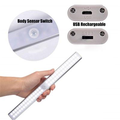 China 2020 indoor HOT usb rechargeable 100 LED sensor smart cabinet led lights for cabinets for sale