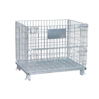 China Multifunctional Stackable Wire Mesh Storage Rack, Customized Metal Storage Cage Racking Support Pallets For Cloth for sale