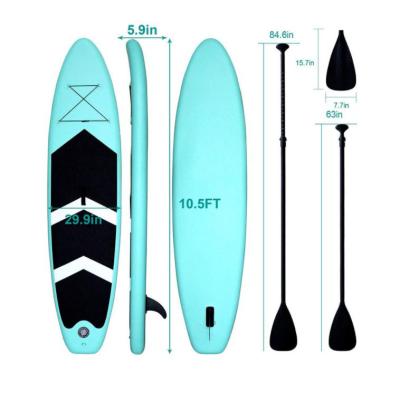 China Unisex Water Surfboard Surfing Long Paddle Board Foldable Inflatable Surfboard Water Sports Equipment PVC for sale