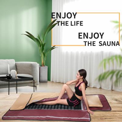 China 3 Zona de aquecimento Cobertura de sauna infravermelha dourada para perda de peso e melhoria da circulação à venda