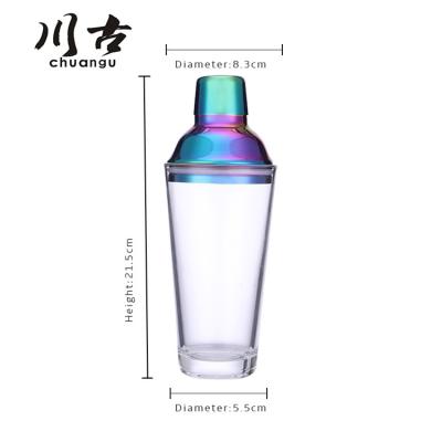 China Sustainable Glass Unique Cocktail Shaker , Cocktail Shaker Bar Tools for sale