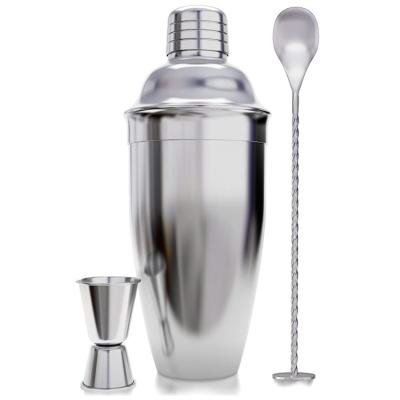 China The Perfect Home Barware Bar Tools 24 Ounce Cocktail Shaker Bar Set with Accessories Martini Kit with Measuring Jigger and Mixing Spoon for sale