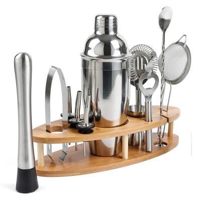 China Metal Amazon 13 Piece Stainless Steel Hot Cocktail Shaker Bar Set for sale