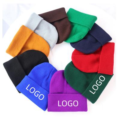 China JOINT Custom Multi Color Embroidery Patch Ski Winter Hats Women Men Unisex Fisherman Custom Fitted Knitted Beanie Hats for sale