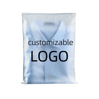 China Zip Lock Aseptic Custom Vacuum Bags With Logo Apparel Packaging Printed Plastic Bag For T Shirt for sale