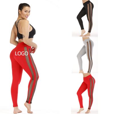 China Breathable Mesh Yoga Leggings Gauze Women Sportswear Summer Gym Workout Equipment Clothing Breathable Patchwork Fitness Pants for sale