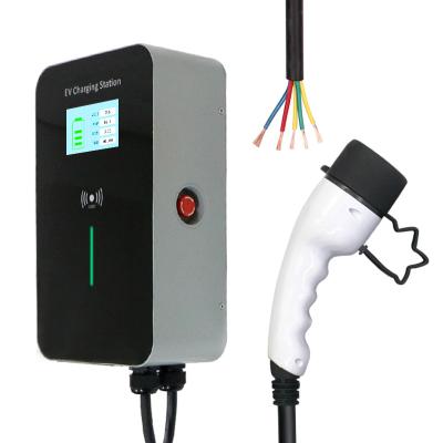 China EV Wall Charger 3Phase 32Amp 22KW EV Charging Station Type - 2 EV Plug Car Charger Wallbox Station22KW for sale