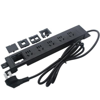 China 2022 New Trend 5 Ways Commercial Furniture Power Socket Desk Socket Outlet Set for sale