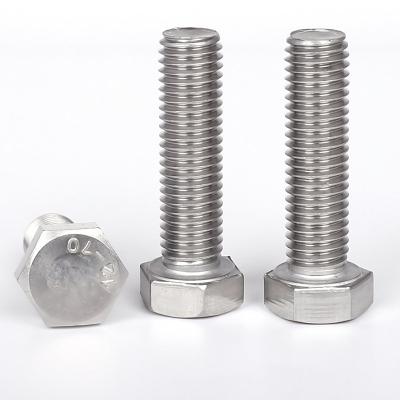 China High Quality DIN 933 Stainless Steel Hex Bolt 304 Stainless Steel Hex Head Bolt for sale