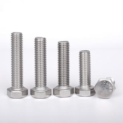 China Wholesale DIN 933 Stainless Steel Hex Bolt Best Sellers 304 Stainless Steel Hex Head Bolt for sale