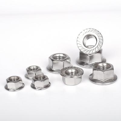 China Heavy Industry Factory Price Key Hexagon SS 304 316 Serrated Flange Nuts for sale