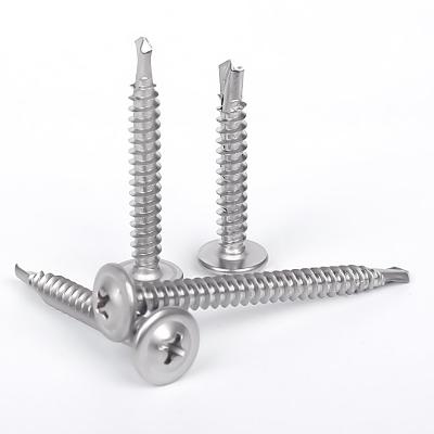 China Wholesales SUS 410 Self Round Screws Stainless Steel Round Head Wood Drilling Drilling Screw for sale