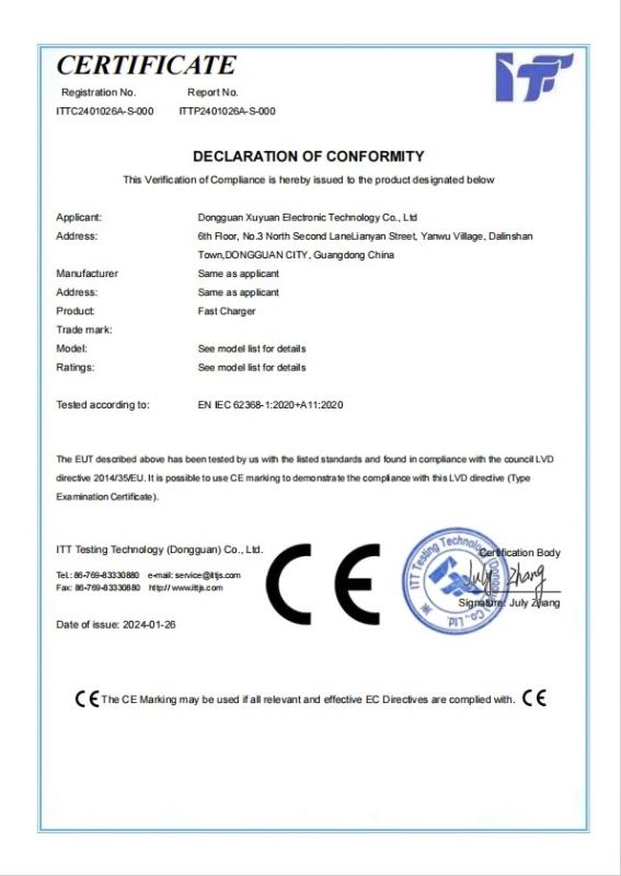 Quality certification - Dongguan Xin Xuyuan Electronic Technology Co., LTD