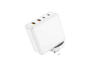 중국 고품질 100W 4 포트 GaN 벽 충전기 2 USB-C (100W, 18W) & 2 USB-A 포트 (12W) 판매용