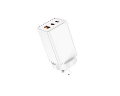 Chine Chargeurs de téléphones mobiles GaN de haute qualité PD 65W Fast Charge Chargeur de téléphones mobiles 2 USB C USB A Chargeur murale GaN à vendre