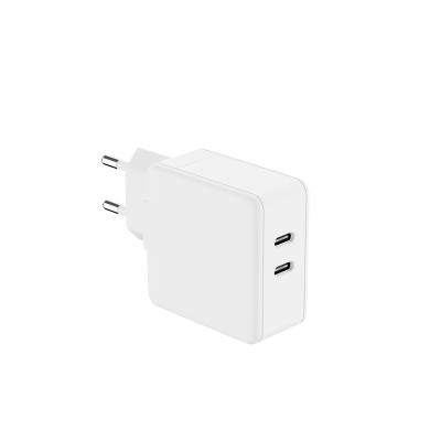 China Multi Port USB C PD Tipo C Mini GaN Adaptador de Carregador de Parede 65W Para MacBook Laptop à venda