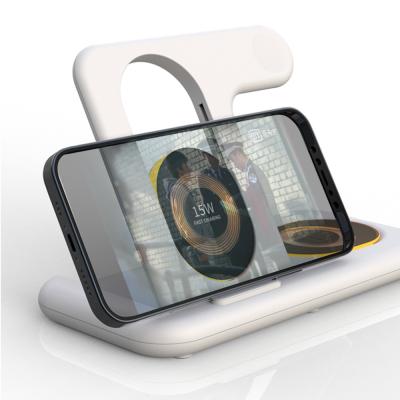 China Multifunction Wireless Phone Charger Magnetic 4 In 1 Foldable 3 IN 1 Transparent for sale