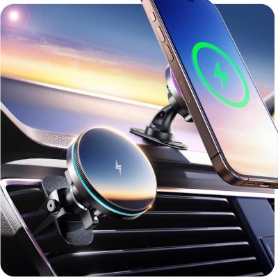 China Magic Circle Pro 15W Car Wireless Charger Phone Holder Fast Charging With Magnet for sale