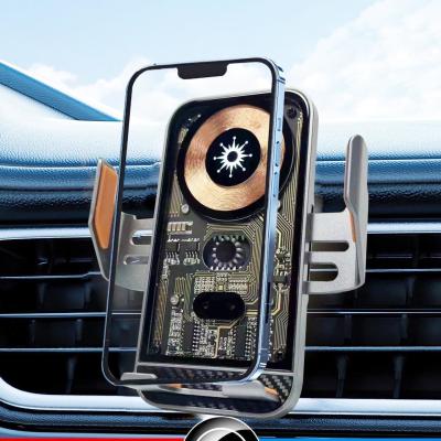 China Vidro temperado Carregador rápido sem fio Smart Stand de telefone móvel Carro montado à venda