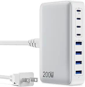 Chine Chargeur USB C de 200 W GaN 8 ports Charge rapide USB C pour les tablettes de smartphone à vendre