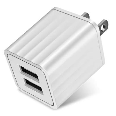 China Dual Port 5v Wall Charger 10.5W Mobile Phone Battery Charger Fireproof for sale