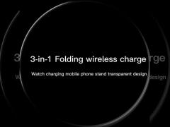 15W 3 in 1 Phone Holder Foldable Portable Fast Charging Wireless Charger Pad Wireless Charger